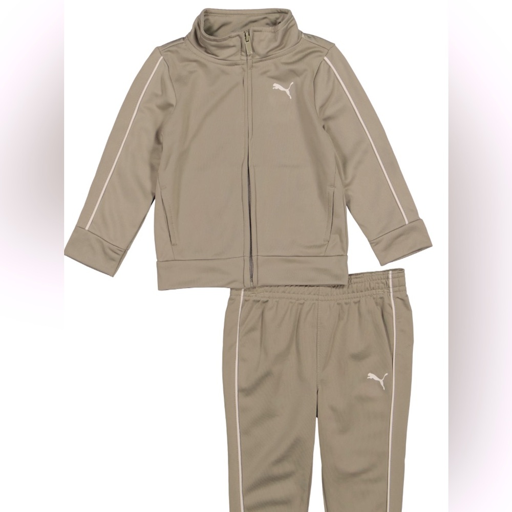 ❌SOLD❌ NWT [Puma] 2-Piece Poly Tricot Track Jacket Joggers Sweatpants Y M 10/12 - Picture 2 of 12